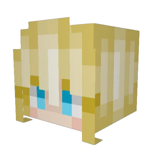 Knedlos_ Minecraft avatar head, 3D render