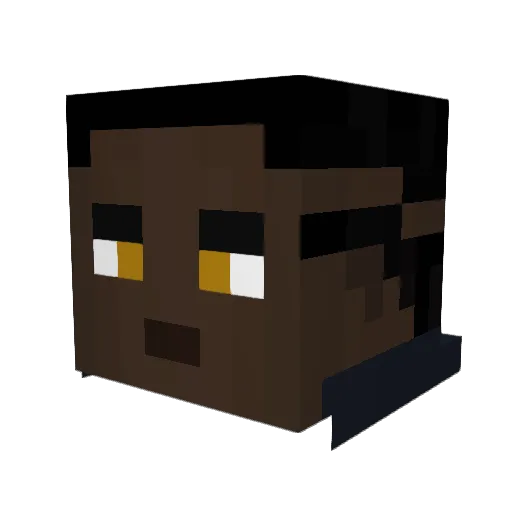 Kneecaps69 Minecraft avatar head, 3D render