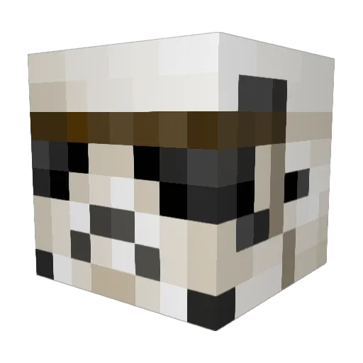 KneelOn Minecraft avatar head, 3D render