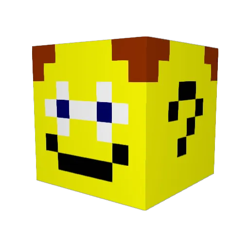 KnekDK Minecraft avatar head, 3D render