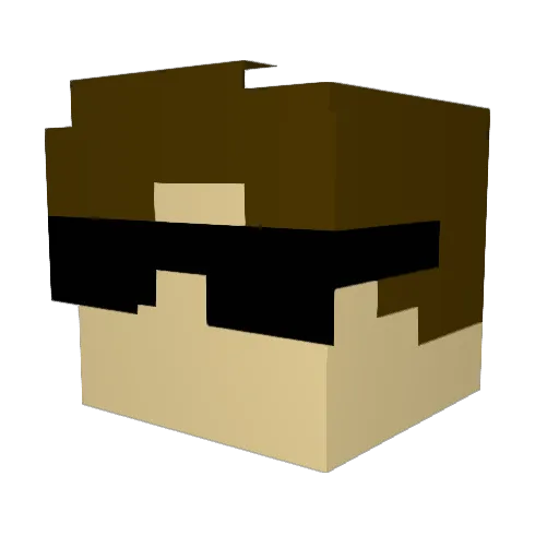 Knelldeius Minecraft avatar head, 3D render