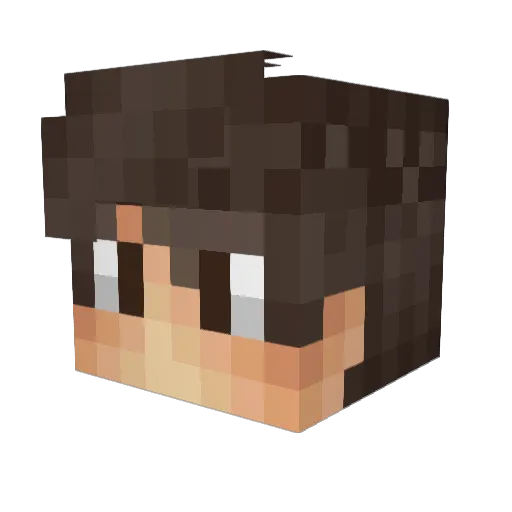 KnepDigSelv Minecraft avatar head, 3D render