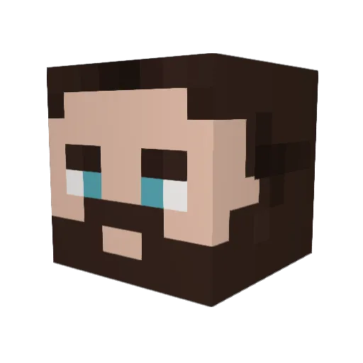 Knewic Minecraft avatar head, 3D render