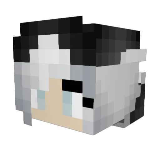 Knexli Minecraft avatar head, 3D render