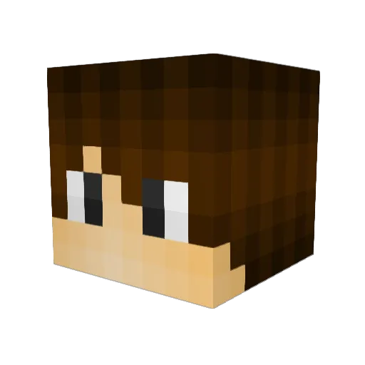 Kngkila Minecraft avatar head, 3D render