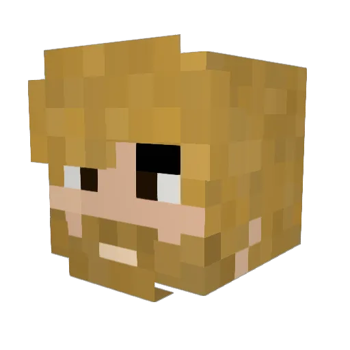 KngtS_ Minecraft avatar head, 3D render