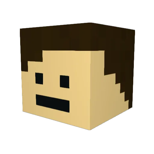 Knic__ Minecraft avatar head, 3D render