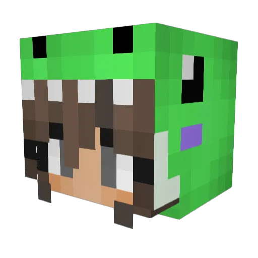 Knice14 Minecraft avatar head, 3D render