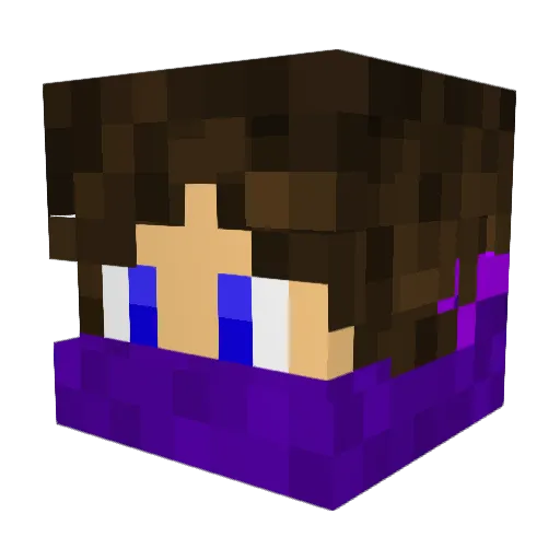 KnicklichtBeisst Minecraft avatar head, 3D render