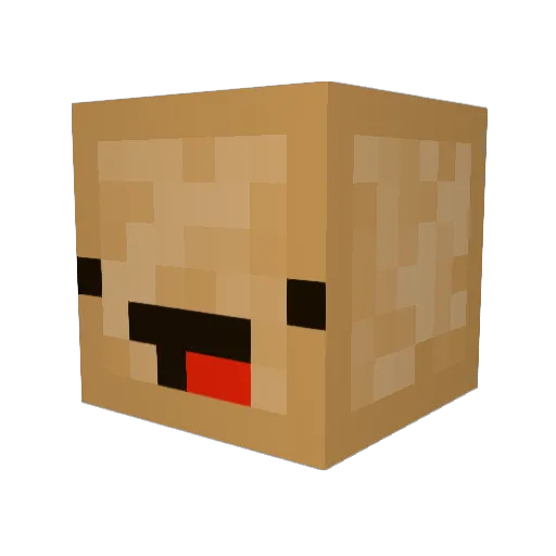 Knidos Minecraft avatar head, 3D render
