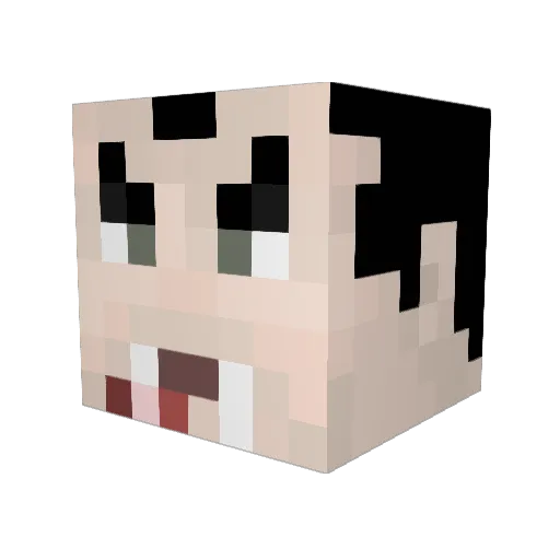 KnifeEyes Minecraft avatar head, 3D render