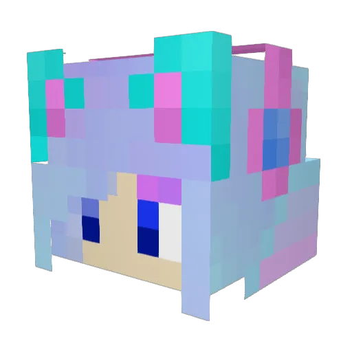 KnifeParty Minecraft avatar head, 3D render