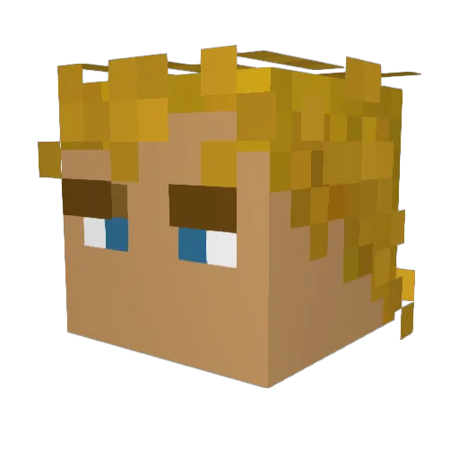 KnifeScope Minecraft avatar head, 3D render