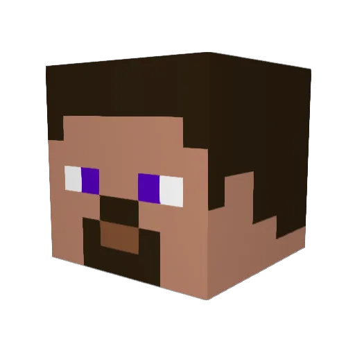 KnifeThrower69 Minecraft avatar head, 3D render