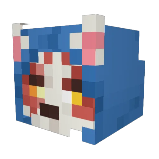 Knifedera Minecraft avatar head, 3D render