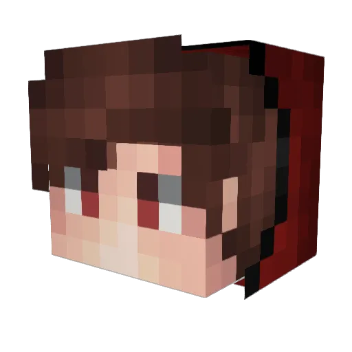 Knifeoo Minecraft avatar head, 3D render