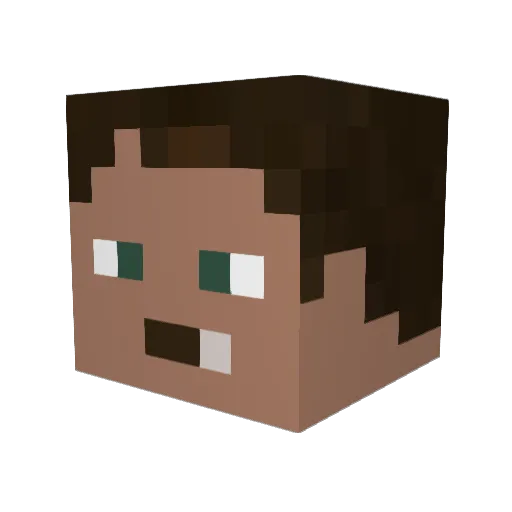 Knight768 Minecraft avatar head, 3D render