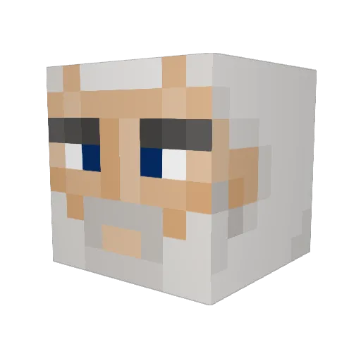 Knight9000 Minecraft avatar head, 3D render
