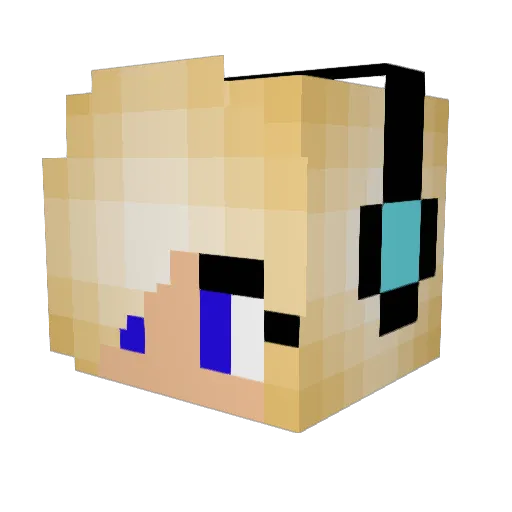 KnightAngel7 Minecraft avatar head, 3D render