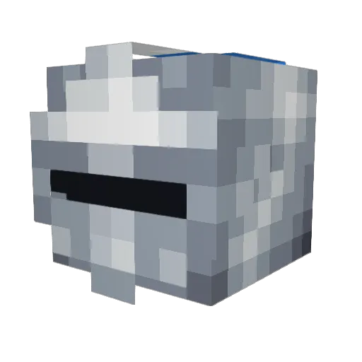 KnightAzure Minecraft avatar head, 3D render