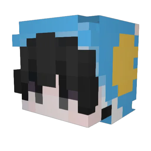 KnightDani Minecraft avatar head, 3D render