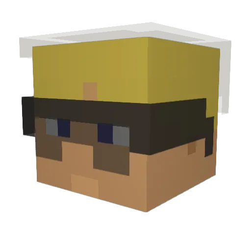 KnightE_ Minecraft avatar head, 3D render