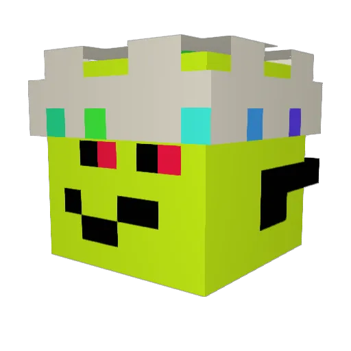 KnightGPT Minecraft avatar head, 3D render