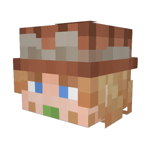 KnightMinecraft1 Minecraft avatar head, 3D render