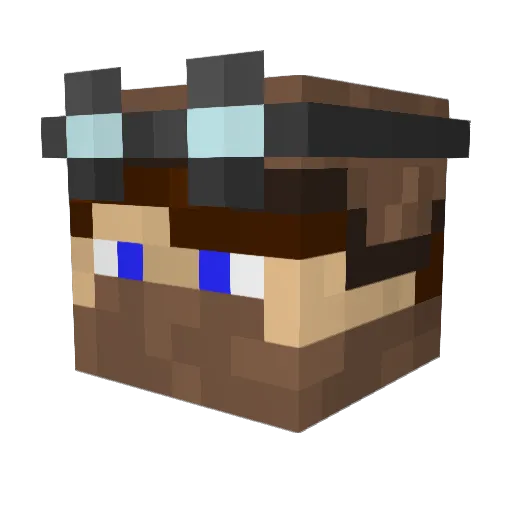 KnightPeculiar Minecraft avatar head, 3D render