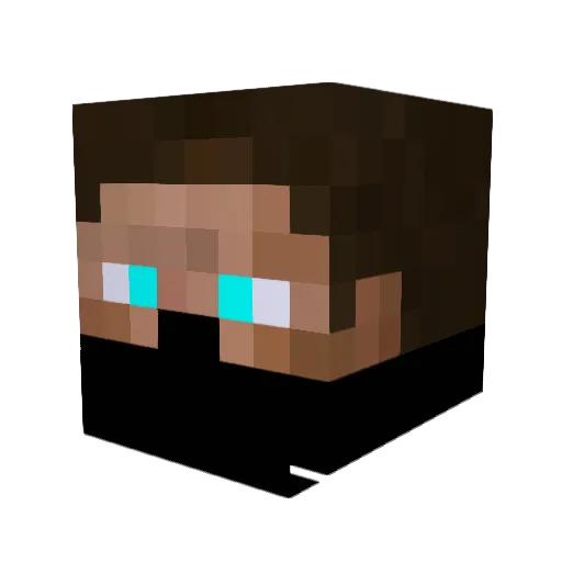 KnightUnknown82 Minecraft avatar head, 3D render