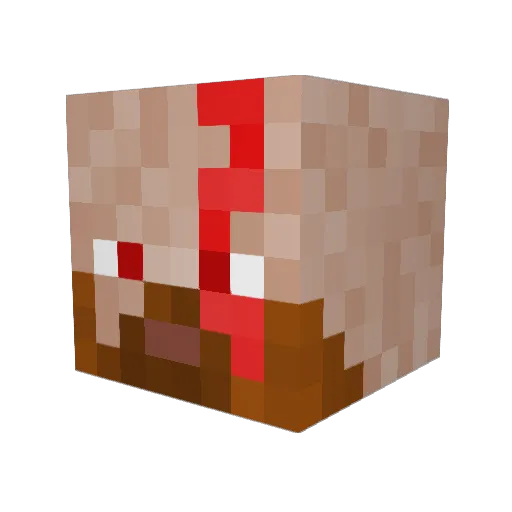 KnightWolf2004 Minecraft avatar head, 3D render