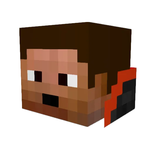 Knight_Faux Minecraft avatar head, 3D render