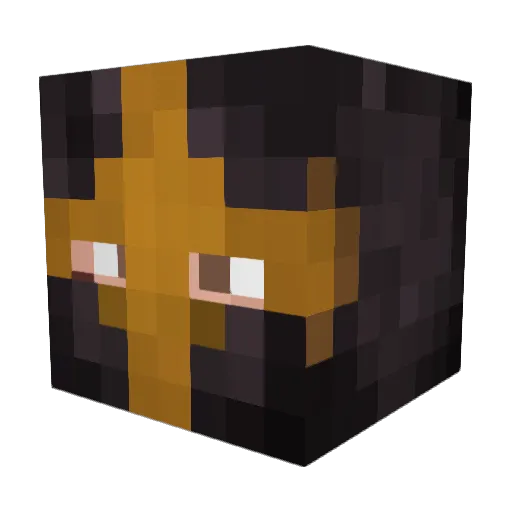 Knight_World_ Minecraft avatar head, 3D render
