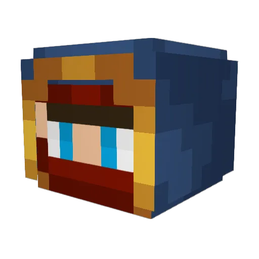Knightbanez Minecraft avatar head, 3D render