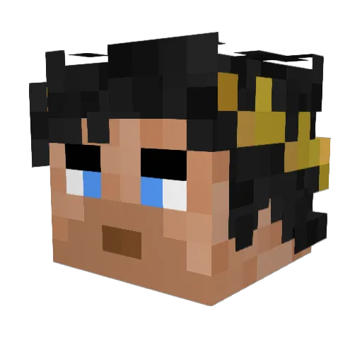 Knightfire_OF Minecraft avatar head, 3D render