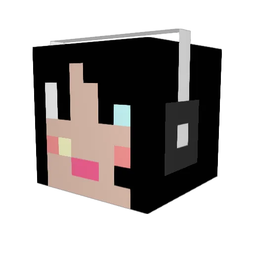 Knightley1 Minecraft avatar head, 3D render