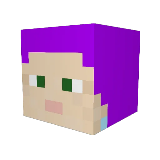 KnightlyBoys Minecraft avatar head, 3D render