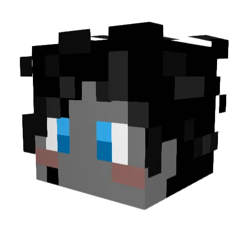 Knightmare_heart Minecraft avatar head, 3D render
