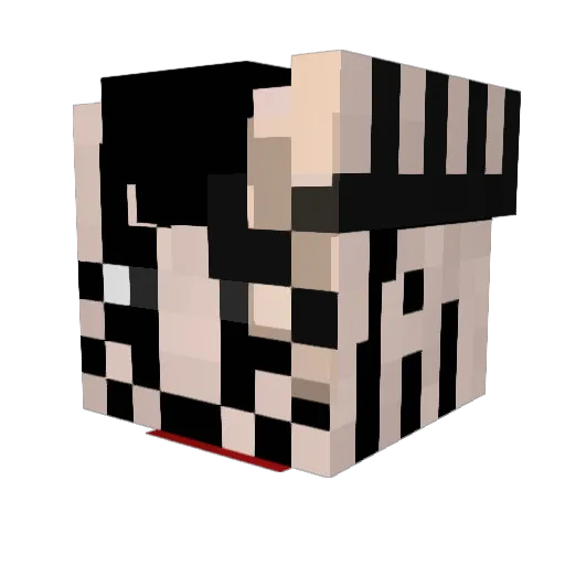 Knightmarex Minecraft avatar head, 3D render