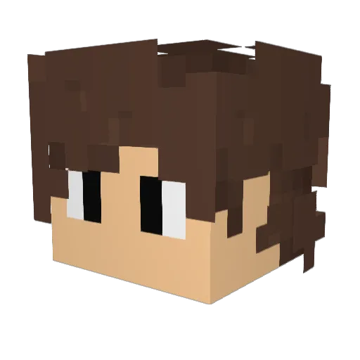 KnightofWind Minecraft avatar head, 3D render