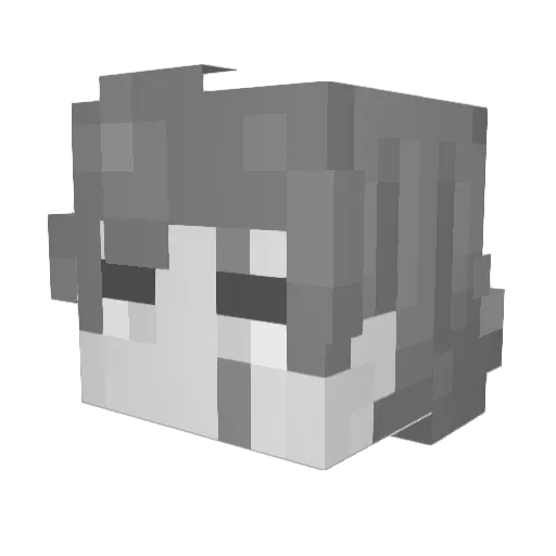 Knightproduction Minecraft avatar head, 3D render