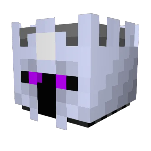 Knightress Minecraft avatar head, 3D render