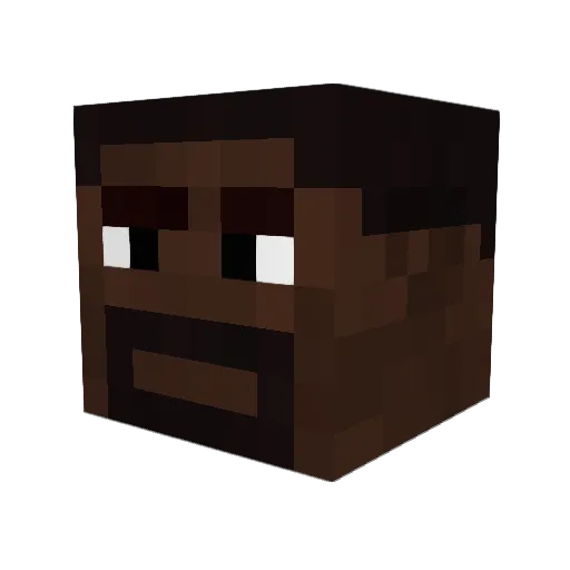 Knightwolf_VT Minecraft avatar head, 3D render