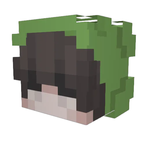 Knilves Minecraft avatar head, 3D render