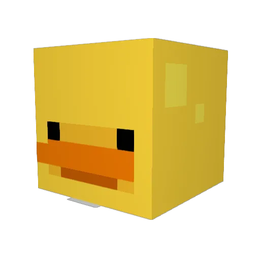 Knipyx Minecraft avatar head, 3D render