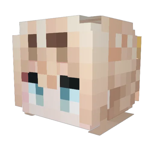 KnispelV Minecraft avatar head, 3D render