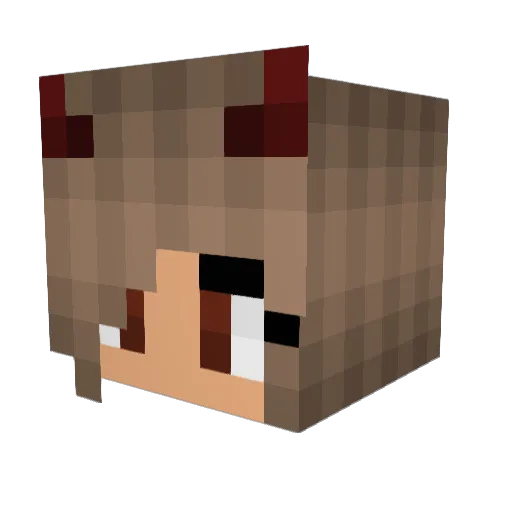 Knited Minecraft avatar head, 3D render
