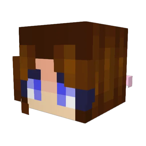 KnittingNinga Minecraft avatar head, 3D render