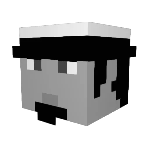 Knives4Reason Minecraft avatar head, 3D render