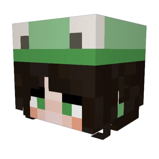 Knkade Minecraft avatar head, 3D render
